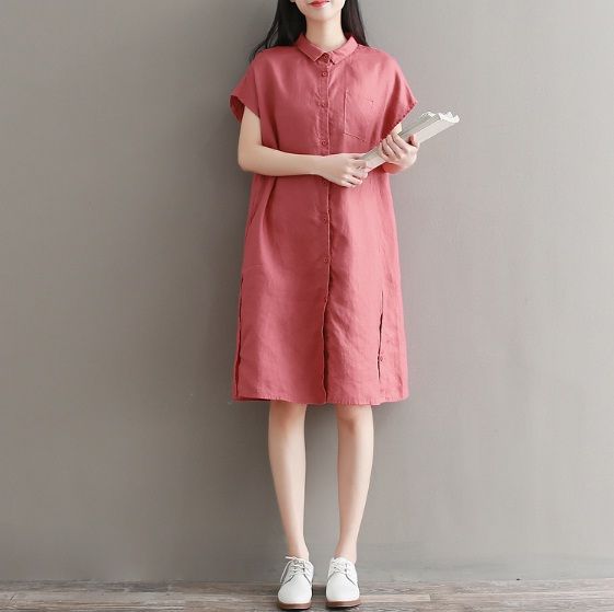 Đầm suông công sở hai túi chéo LAHstore chất vải thô đũi mềm mại thích hợp  mùa hè thời trang trẻ giá rẻ nhất tháng 72023