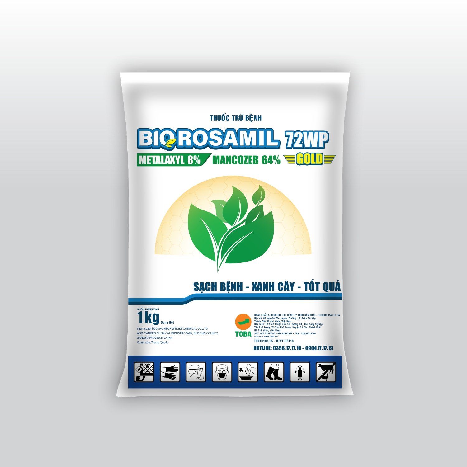BIOROSAMIL 72WP - Gói 1 Kg - BTVT-RST18