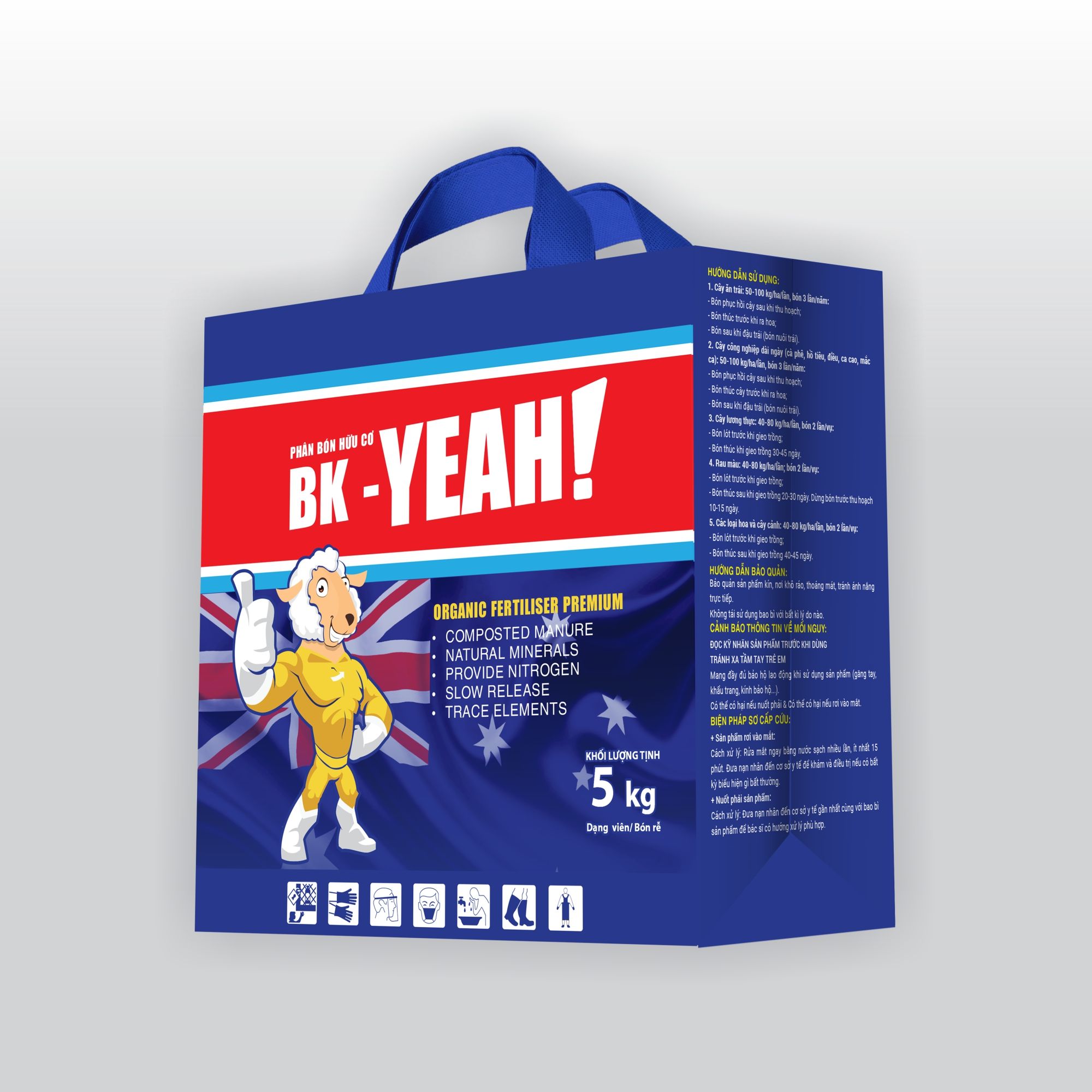 Phân bón hữu cơ BK YEAH _túi 5kg - PHC-ORNB