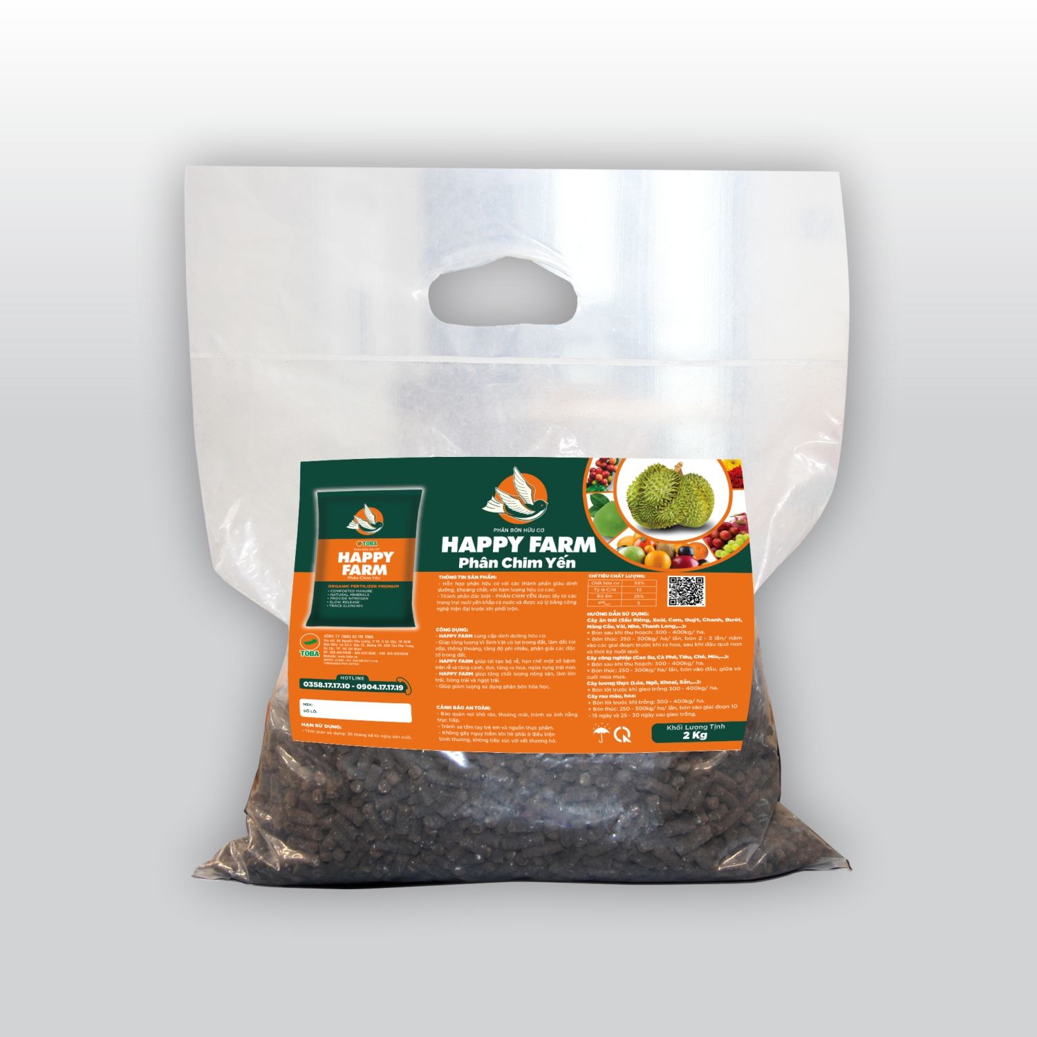 Phân Hữu Cơ  Happy Farm 2KG - PHC-HPF03