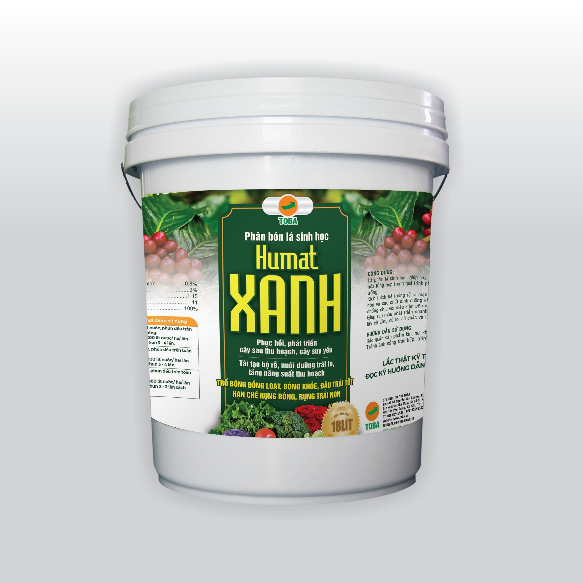 Humat Xanh Xô 18 lít - NND-HXANH9