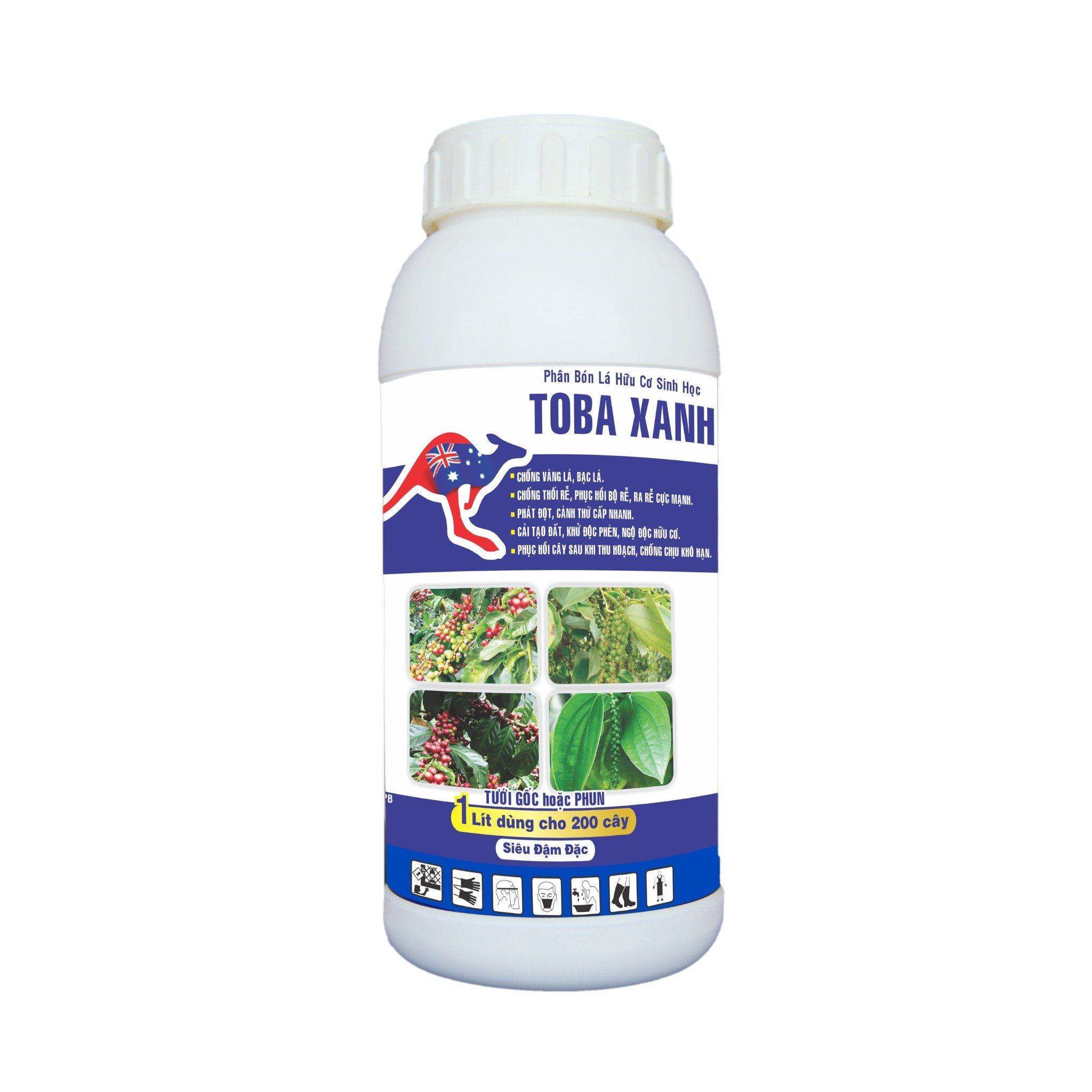 TOBA XANH - TIÊU, CÀ PHÊ - Chai 1 Lít - NND-TD101