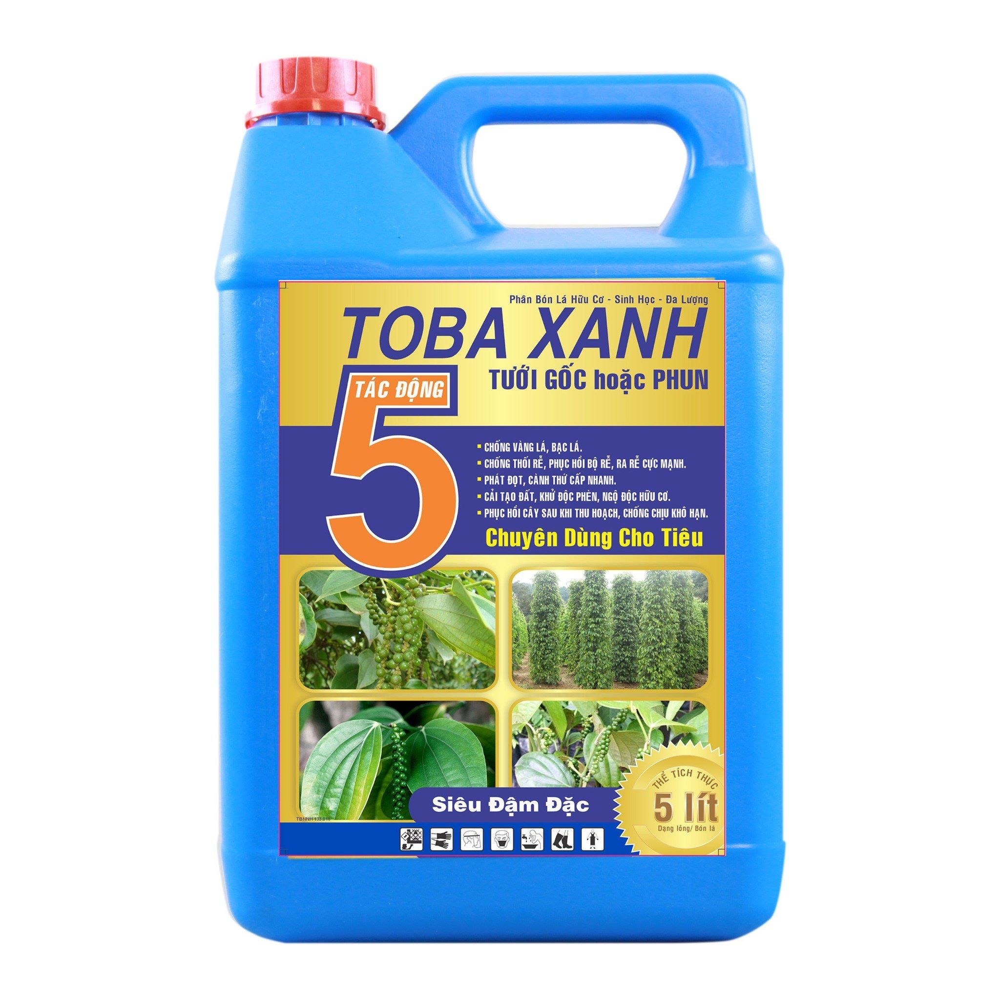 TOBA XANH - 5 TÁC ĐỘNG - TIÊU - Can 5 Lít - NND-TD203