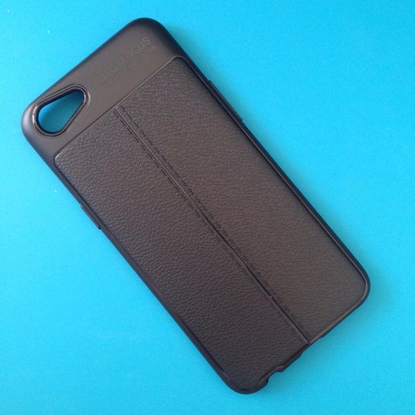 Oppo A83 - Ốp lưng dẻo vân da Auto Focus (Đen)