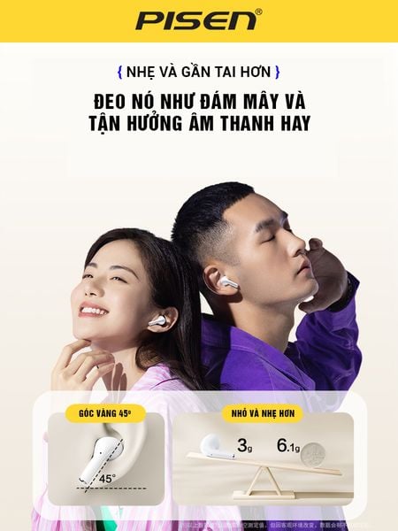  Tai nghe Bluetooth không dây Pisen 80 chính hãng 