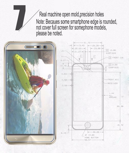 Asus Zenfone 3 ZE552KL 5.5'' - Cường lực mặt trước (Trong suốt)