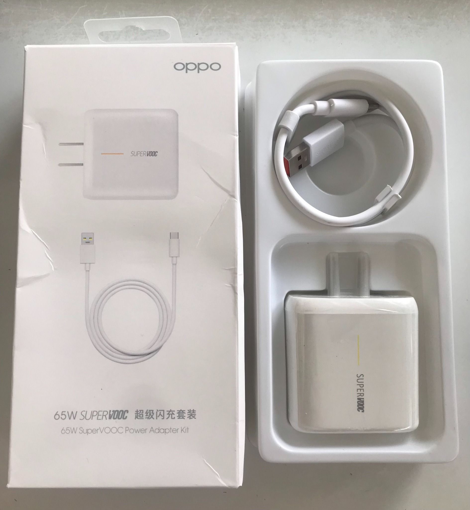  Bộ sạc nhanh Oppo 65W super vooc Type C chính hãng (Trắng) 