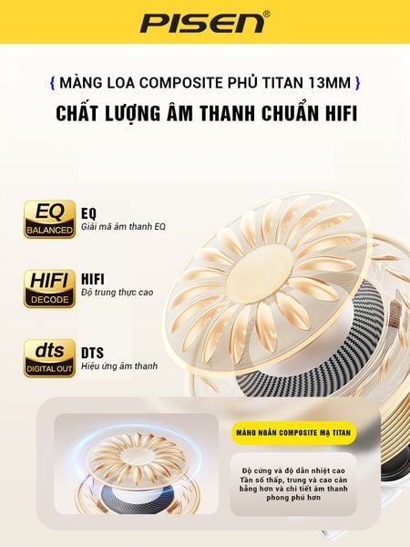  Tai nghe Bluetooth không dây Pisen 80 chính hãng 