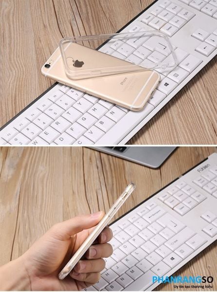 Ốp lưng iPhone nhựa cứng trong viền dẻo màu cho iPhone 5, 6, 6 Plus, 7 Plus, 8, 8 Plus