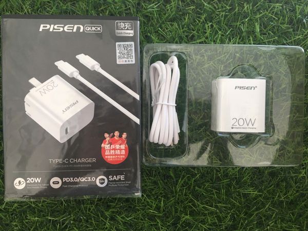  Bộ sạc nhanh Type C - Type C 20w Pisen chính hãng (Trắng) 