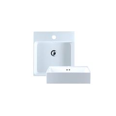 Chậu rửa treo tường CAESAR LF5261+Chân chậu ngắn CAESAR PF2463