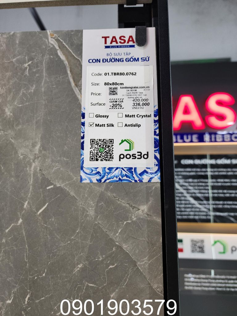 Gạch 80x80 Tasa 01.TBR80.0762 BST Con đường gốm sứ