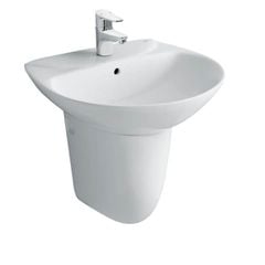 Chậu rửa treo tường INAX L-285VFC+Chân chậu ngắn INAX L-288VC