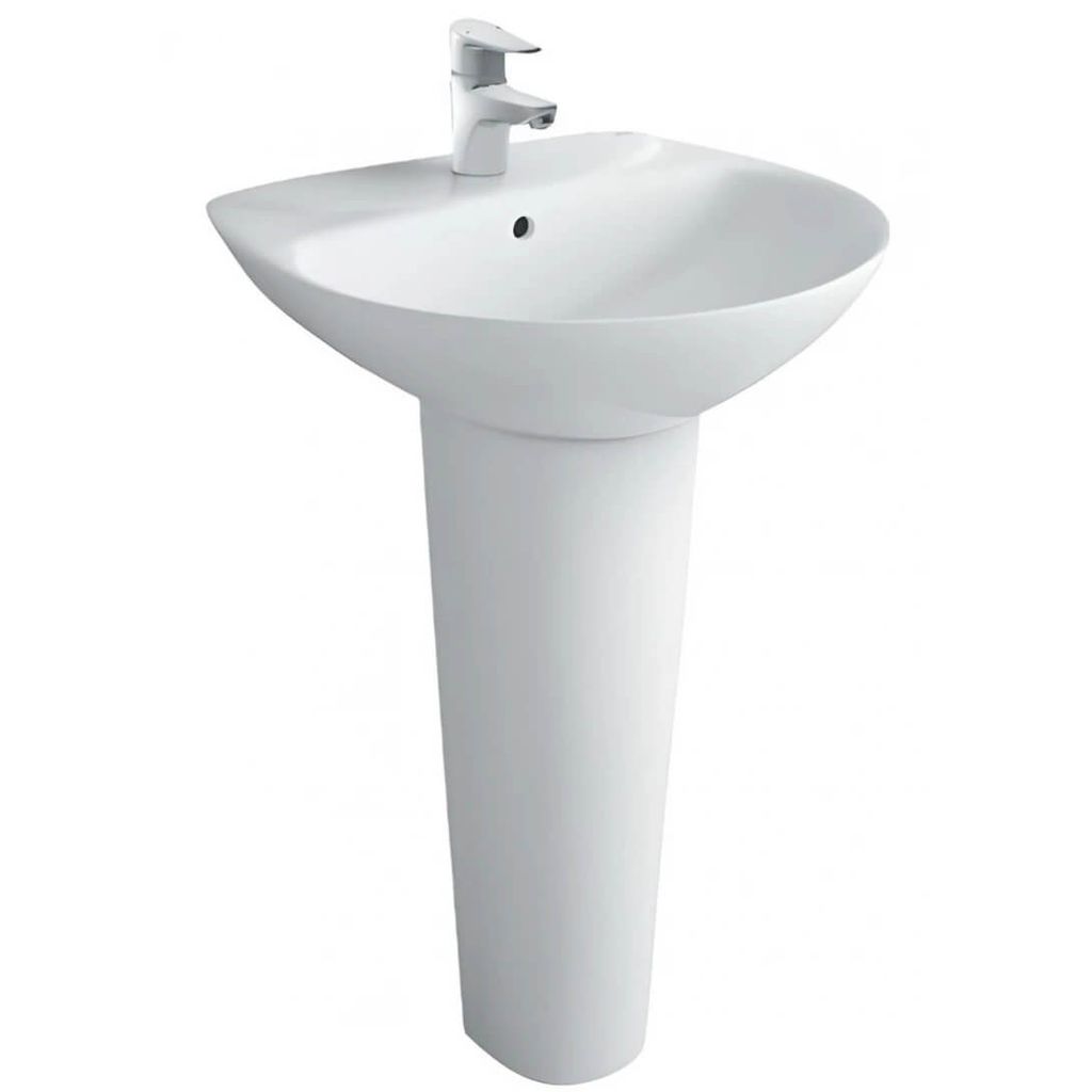 Chậu rửa treo tường INAX L-288VFC+Chân chậu ngắn INAX L-288VC