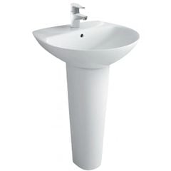 Chậu rửa treo tường INAX L-288VFC+Chân chậu ngắn INAX L-288VC
