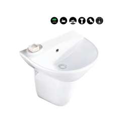 Chậu rửa treo tường Basics BSA-501+Chân chậu Basics BSA-501