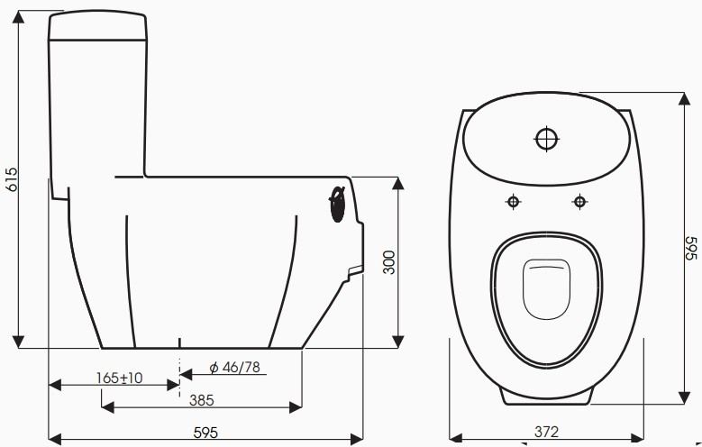 Bồn cầu một khối Thiên Thanh PIGGY CE02 ( con heo )