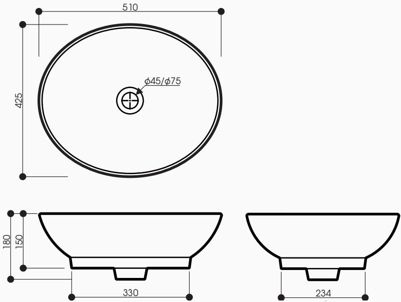 Chậu rửa đặt bàn Thiên Thanh LD03 xoài