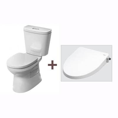 Bàn cầu hai khối + Nắp rửa cơ INAX C-306A+CW-S15VN