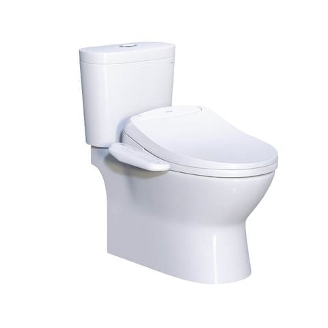Bàn cầu hai khối + Nắp rửa điện tử CAESAR CD1320+TAF400H