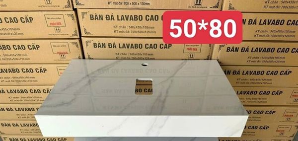 Bàn đá KENDURA hộp 50x80 trắng chống xước