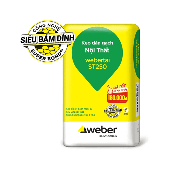 Keo dán gạch Webertai ST250|25kg/bao