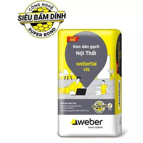 Keo dán gạch nội thất WEBER VIS|25kg/bao