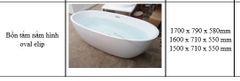 Bồn tắm nằm hình oval elip