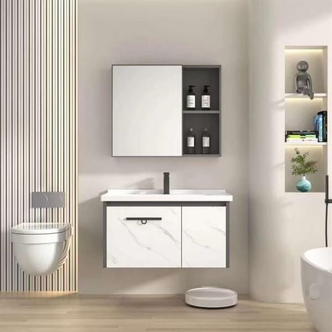 Bộ tủ chậu KENDURA 05 - 80 cm trắng