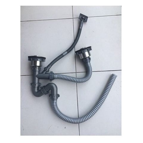 Bộ xả chậu chén đơn - inox (bộ)