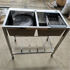 Chân inox để chậu chén 82x45