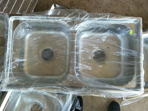 Chậu rửa chén KENDURA dập 2 hộc 78*43
