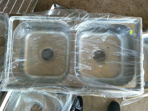 Chậu rửa chén KENDURA dập 2 hộc 78*43 (304)