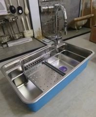 Chậu rửa chén KENDURA đúc 1 hộc 304 bán nguyệt lớn 8050