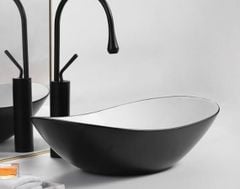 Chậu rửa đặt bàn KENDURA 960A thuyền đen lòng trắng