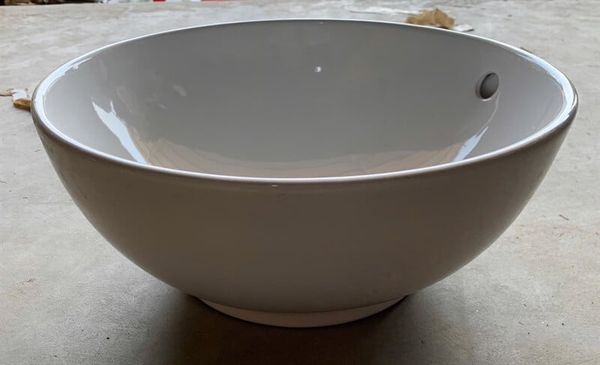 Chậu rửa đặt bàn KENDURA tròn tô trắng