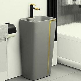Chậu rửa nguyên khối KENDURA 103 xám chỉ vàng
