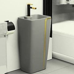 Chậu rửa nguyên khối KENDURA 103 xám chỉ vàng