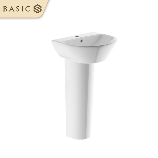 Chậu rửa treo tường Basics BSA-501+Chân chậu dài Basics BSA-501