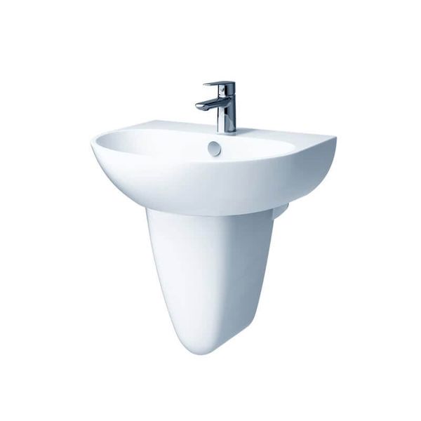 Chậu rửa treo tường CAESAR L2150S+Chân chậu ngắn CAESAR P2443