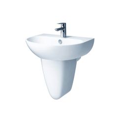 Chậu rửa treo tường CAESAR L2150S+Chân chậu ngắn CAESAR P2443