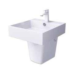 Chậu rửa treo tường CAESAR LF5261+Chân chậu ngắn CAESAR PF2463