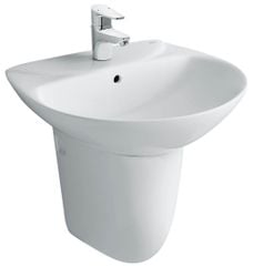 Chậu rửa treo tường INAX L-285VFC+Chân chậu ngắn INAX L-288VC