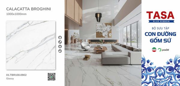 Gạch 100x100 Tasa 01.TBR100.0902 BST Con đường gốm sứ