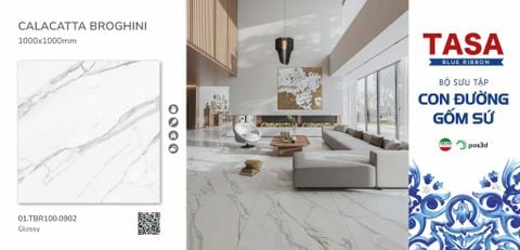 Gạch 100x100 Tasa 01.TBR100.0902 BST Con đường gốm sứ