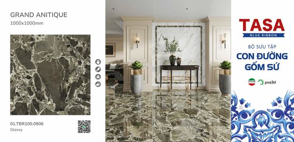 Gạch 100x100 Tasa 01.TBR100.0906 BST Con đường gốm sứ