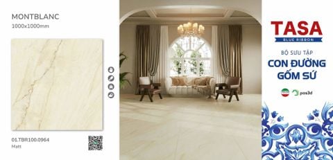 Gạch 100x100 Tasa 01.TBR100.0964 BST Con đường gốm sứ