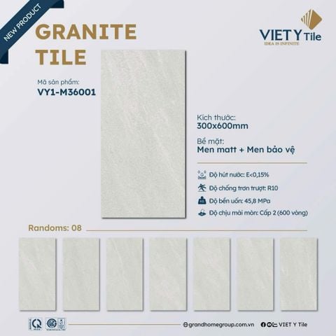 Gạch 30x60 Việt Ý VY1-M36001