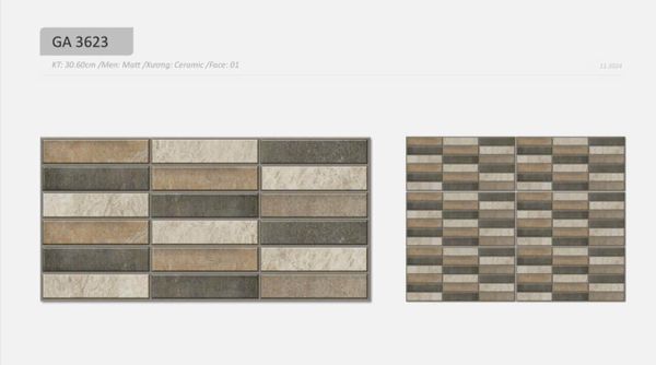 Gạch 30x60 Viglacera GA3623 trang trí mờ