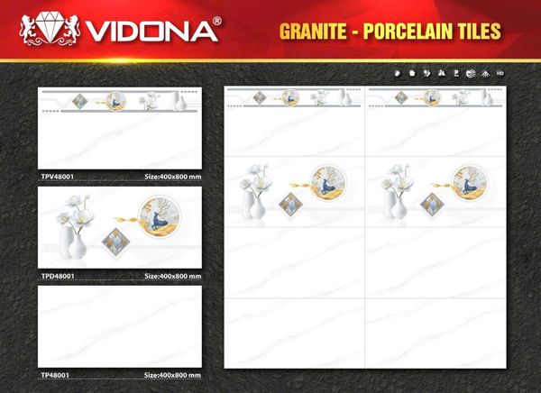 Gạch 40x80 Vidona TP48001 TPD48001 TPV48001